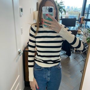 **last chance** Zara Black & White Striped Sweater